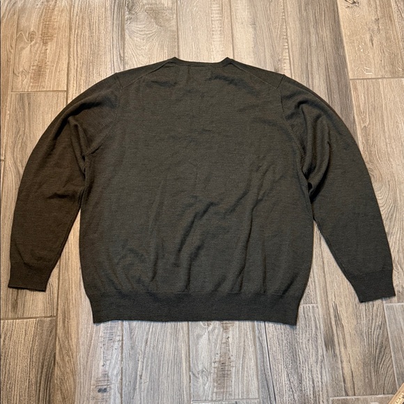 Mens Eddie Bauer Men’s 100% Merino Wool Olive Green Sweater Size XL - Picture 6 of 7